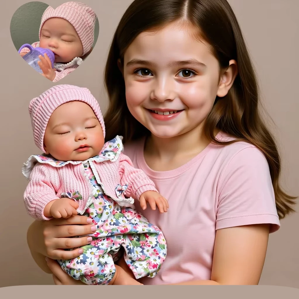 Aizwa1 13 pollici può aprire la bocca del silicone della ragazza bebe reborn silicona realista bambole fatte a mano in silicone morbido per i regali dei bambini