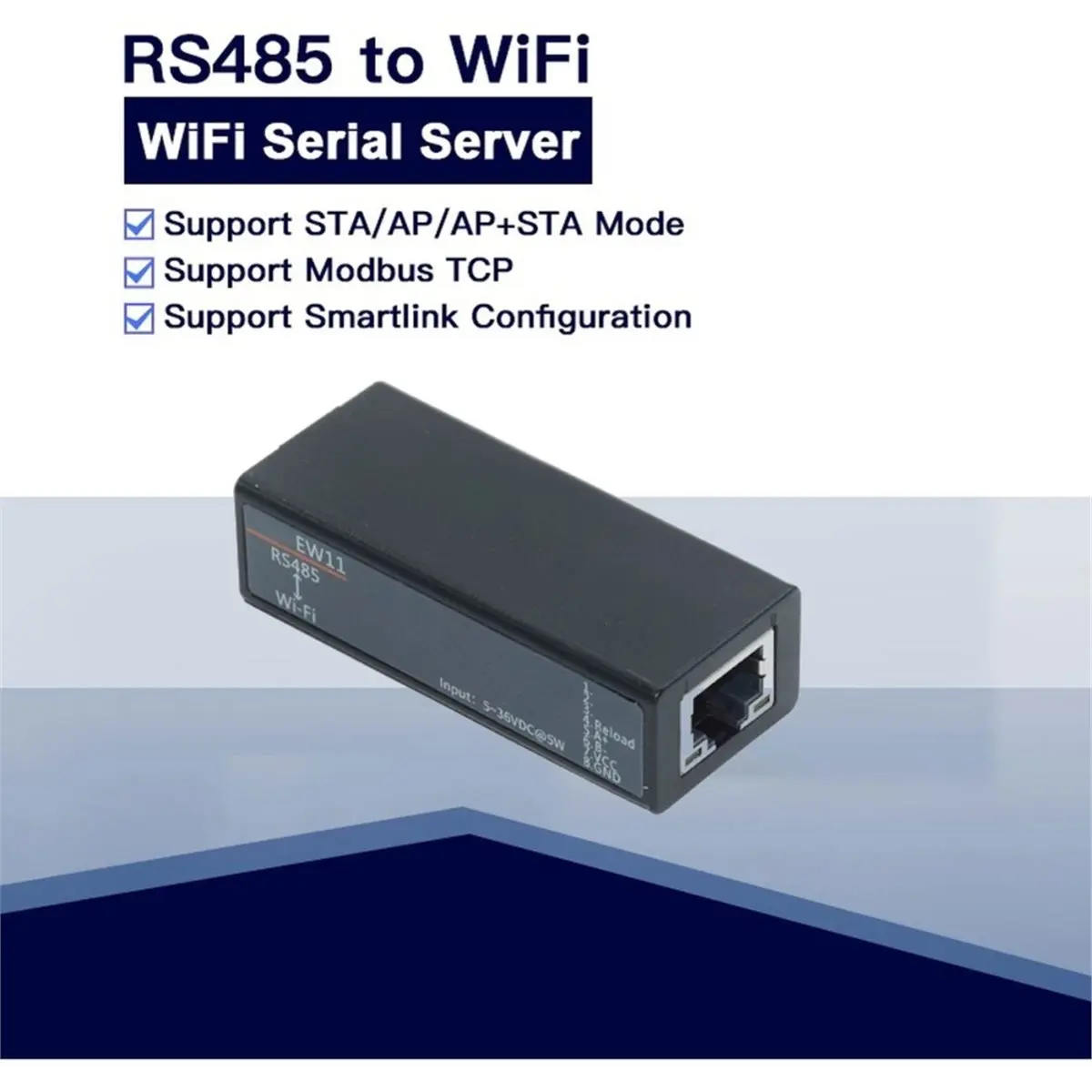 L70A Serial Port RS485 to WiFi Serial Device Server EW11 Support /IP Telnet Modbus Protocol IOT Data Transfer