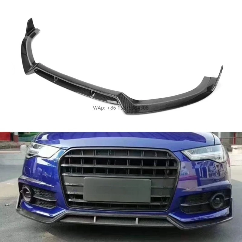

A6 S6 SLINE C7.5 2016 2017 2018 Carbon Fiber Front Bumper Spoiler Lip Splitter Car Fenders