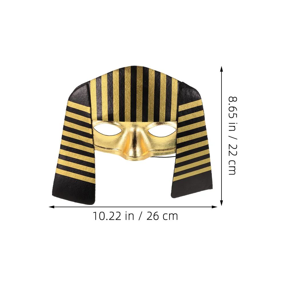 2 szt. Maseczka Faraona dla dzieci na Halloween, regulowana, wygodna, kostium egipski, maska do przebierania na imprezę, akcesoria do cosplayu