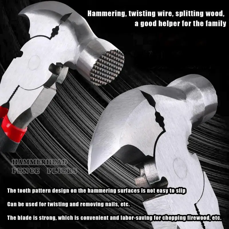 

Щипцы для ограждения, плоскогубцы для растягивающего кабеля, 10,5 дюймов, инструмент для нескольких ограждений, молоток, головка, съемник для гвоздей, установка для растягивания проволоки