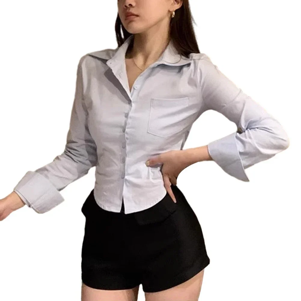 Women Tops Tops Fit JK Uniform School Girls Tops Sexy Tucked Tops Women For Women High Quality Widely Applicable