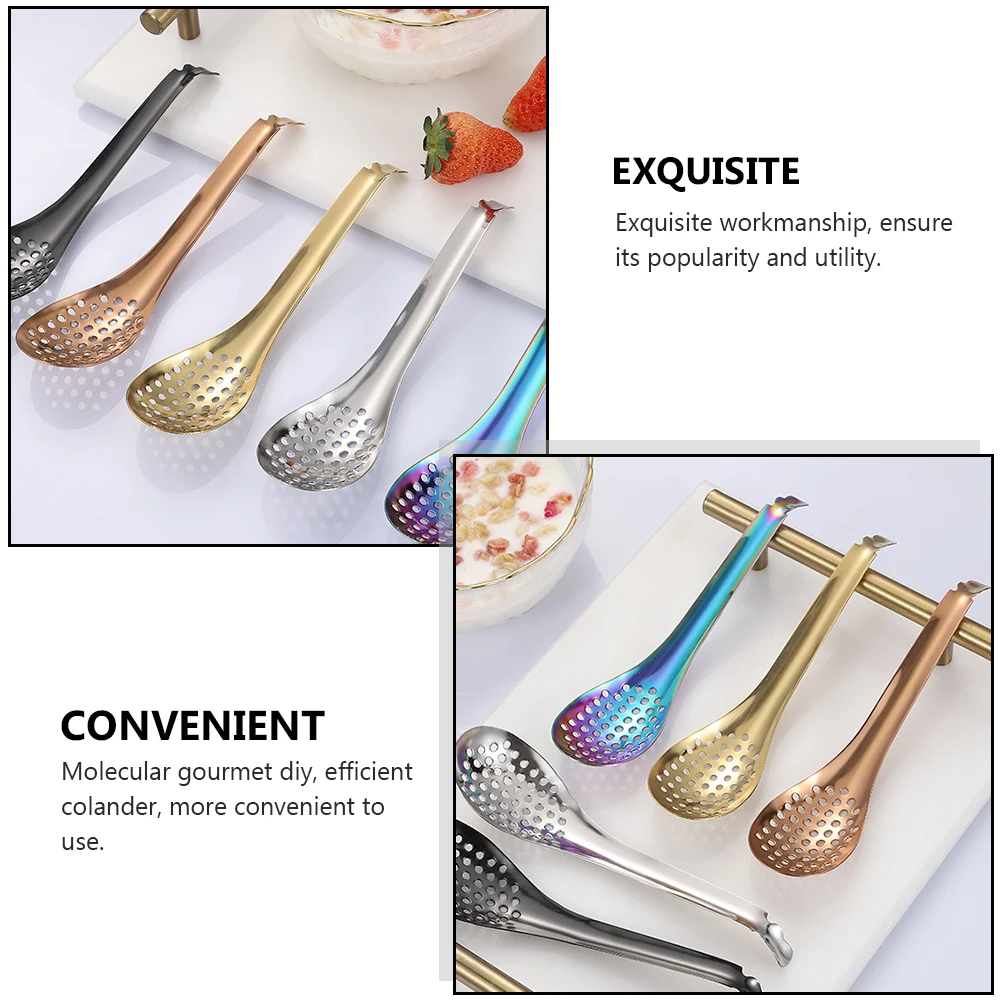 

Caviar Colander Spoons Kitchen Gadgets for Food-grade Strainers Stainless Steel Multifunctional Kitchenware