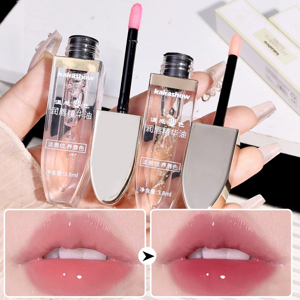 Warmes farbwechsel ndes Lippen öl anhaltender feuchtigkeit spendender Lippen balsam nährt klaren Spiegel Wasser Lip gloss reduziert Lip lines Pflege koreanische Schönheit