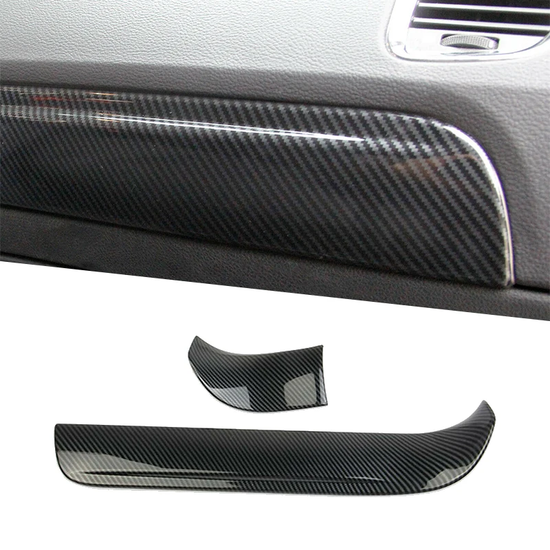 

Панель приборной панели 2 шт./компл., полоса, обшивка, черный корпус из углеродного волокна, АБС, подходит для Dodge Durango 2011 2012 2013 2014 2015 2016-2020