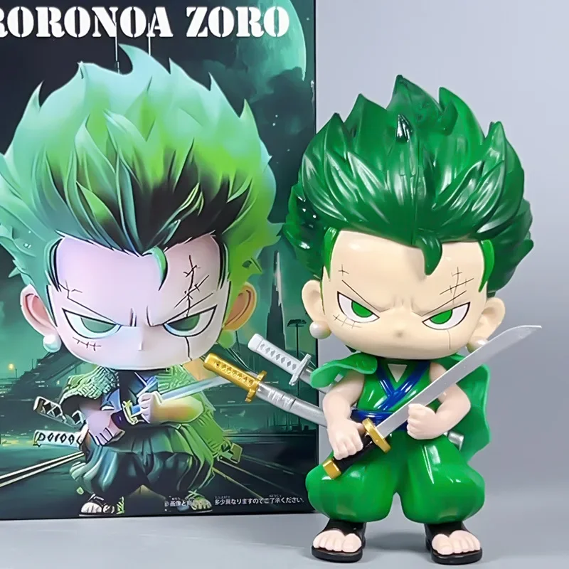 

Последняя цельная аниме-фигурка Q-версия Ророноа Зоро, милая кукла для украшения автомобиля, новая форма, экшн-фигурка, модель, коллекционные детские игрушки