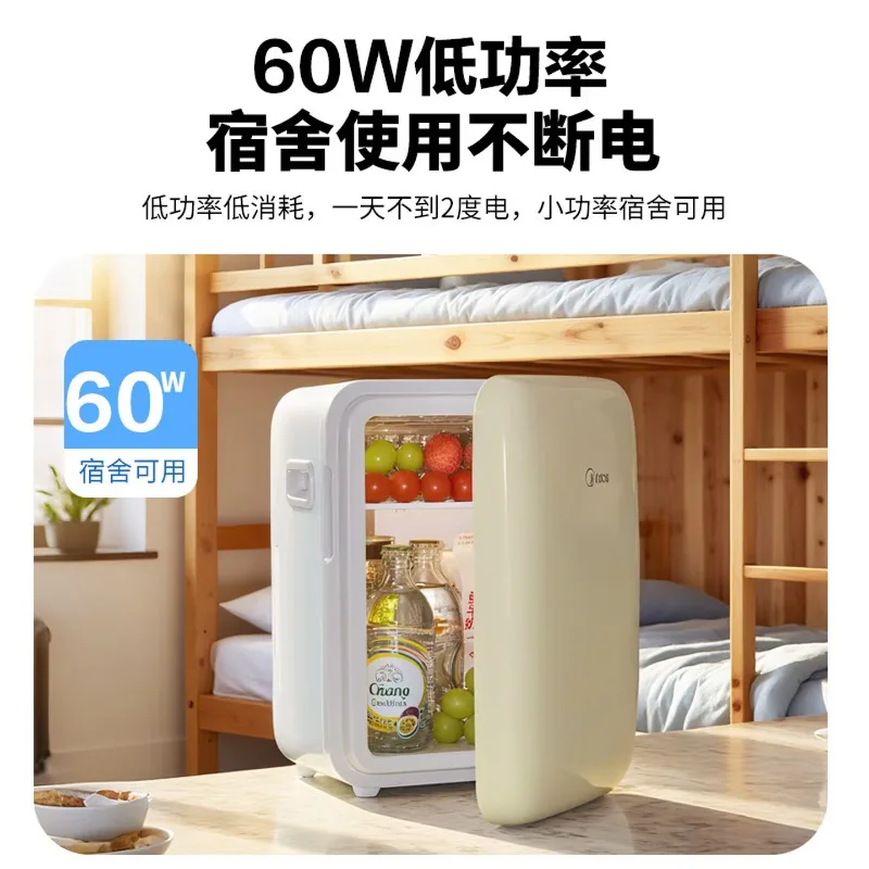 Midea Mini Refrigerator for Cars, Small Refrigeration and Heating, 10L Mini Refrigerator for Beauty Products