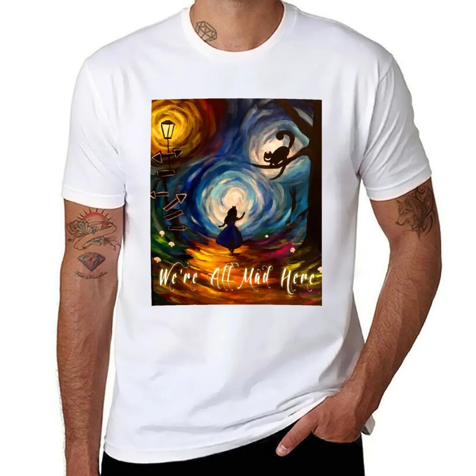 

We’re All mad here T-Shirt cotton t shirts high quality t shirt man casual T-Shirt