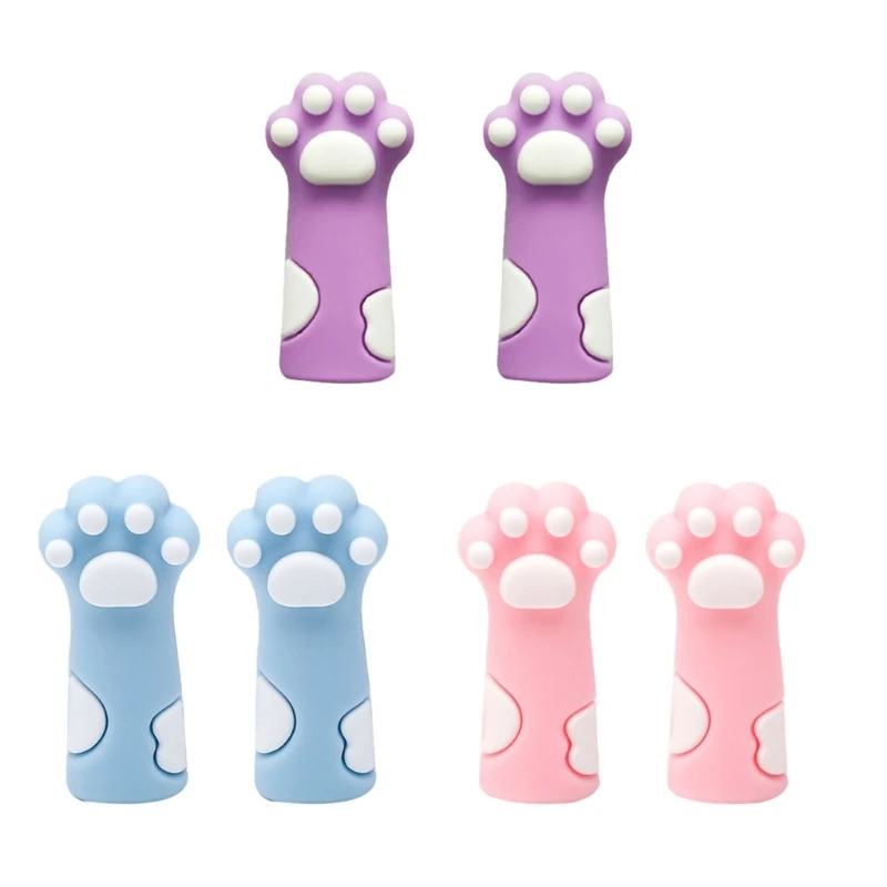 6PCS Cats Claw Pencil Caps Silicone Pencil Tip Covers Chewing-proof Silicone Pencil Caps Pencils Extender Holders