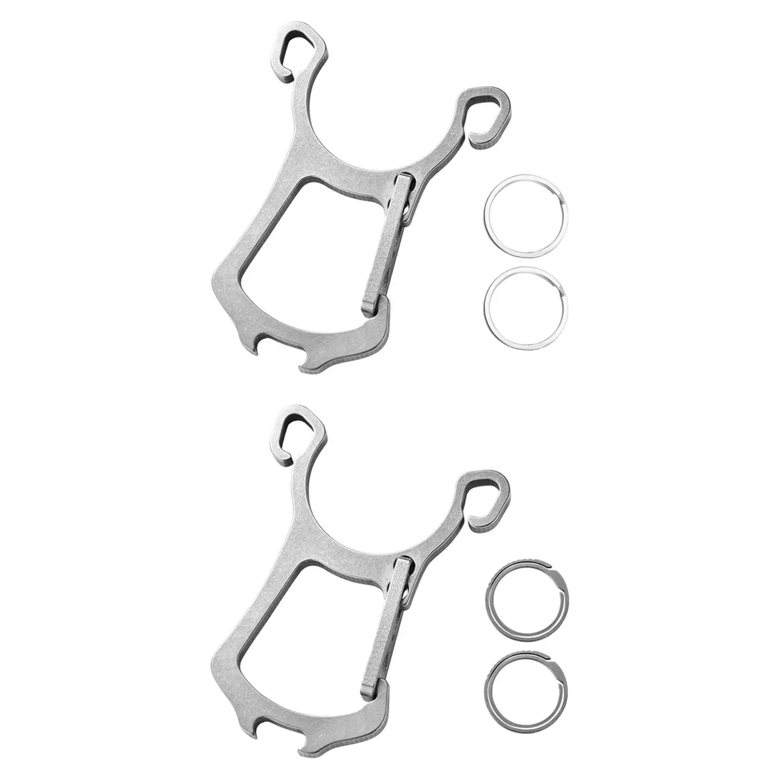 Bottle Opener Carabiners Clip Portable Accessories Reliable Attachment Titanium Alloy Keychain Car Key Buckle for Backpacking