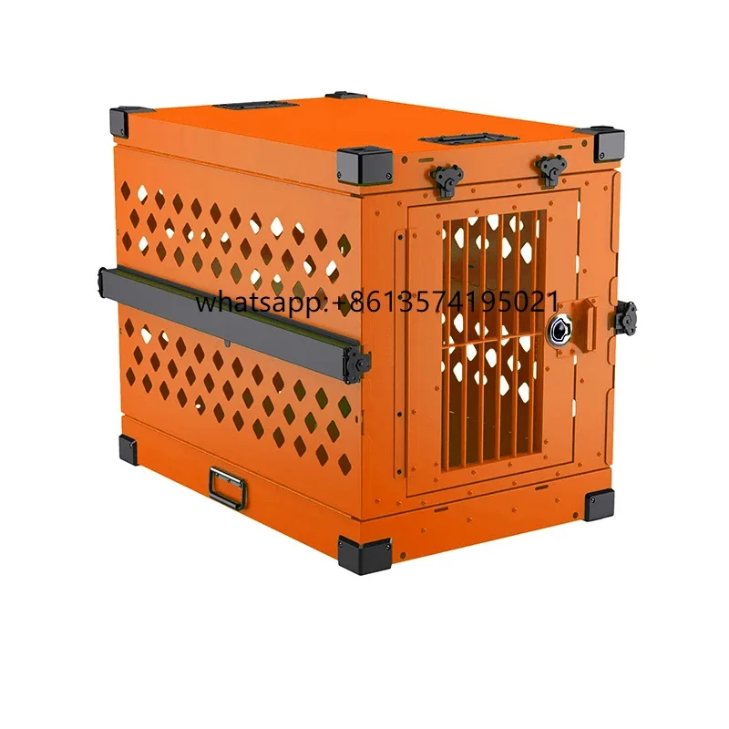 

TFully Stocked Portable Large Dogs Cage Aluminium Alloy Foldable Pet Car Carrying Camping Travelling Dog Crate For Dog