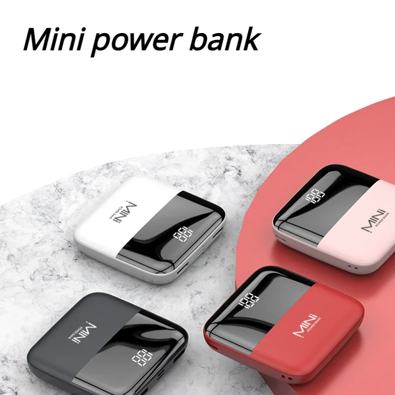 

2024 New Portable Mini Power Bank 20000mAh Phone External Battery Fast Charger LED Display Fast Charge Powerbank with 2 USB