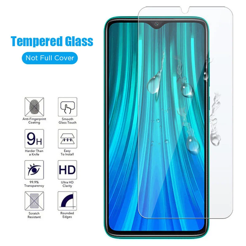 2 uds Protector de pantalla de cristal para Redmi Note 9 Pro 10 11 9S 10S 11S 9T película protectora 9A 9AT 9C NFC