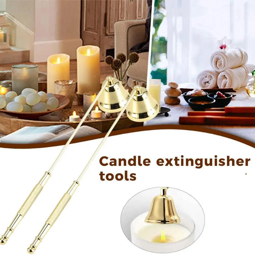 Stainless Steel Bell-shaped Candle Fire Extinguisher Handle Supplies Banquet Extinguisher Candle Household Vintage N6S8