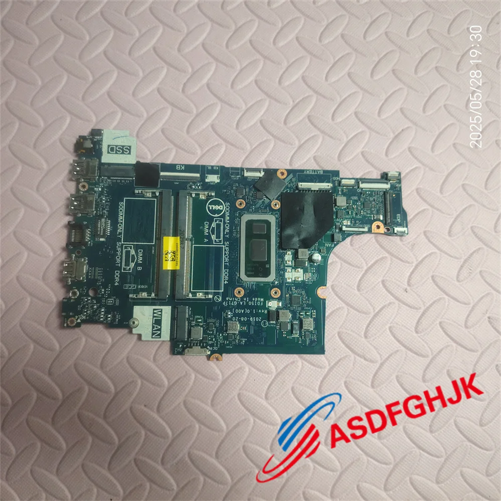 

0P43V7 LA-G717P FOR Dell Vostro 3490 Laptop Motherboard P43V7 i3-10110U 2.1GHz TEST OK