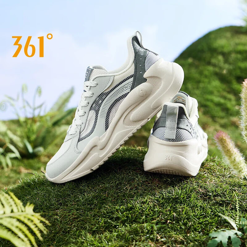 361 Degrees Men Casual Shoes Lightweight Breathable WearResistant Soft Trend Fashionable Retro Male Sneakers 672426701