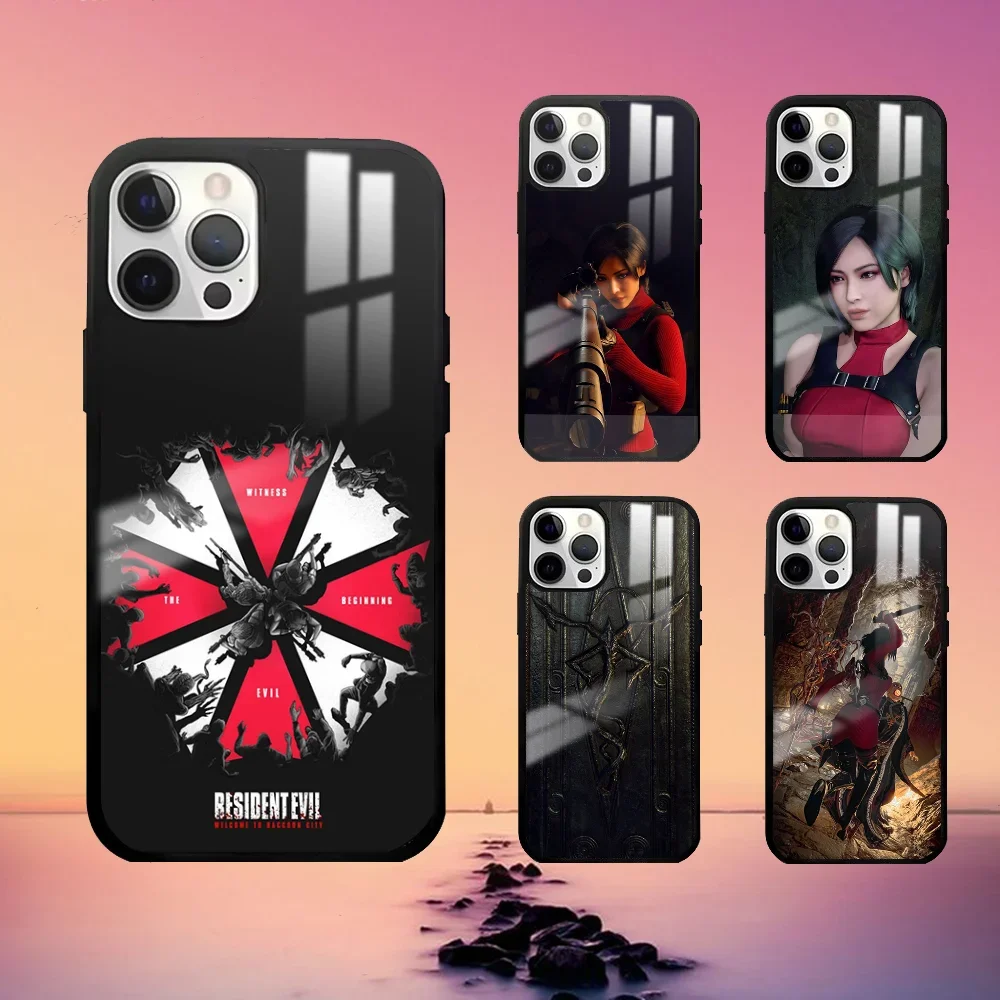 Evils ゲーム R-Resident エイダウォン電話ケース iphone 16 15 14 13 12 11 プロマックスプラスミニファッション高品質ミラー電話ケース