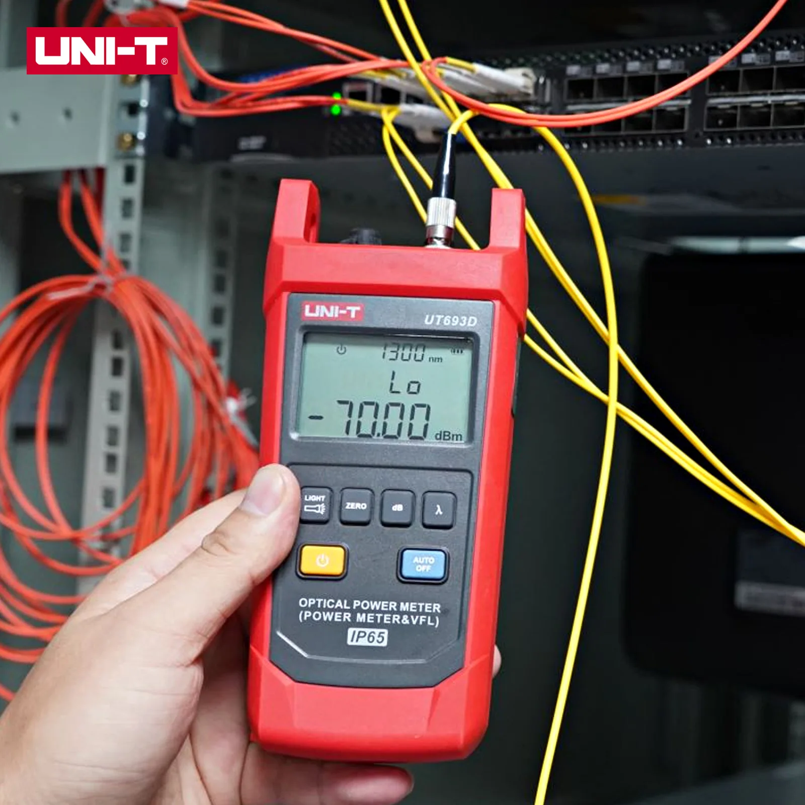 

UNI-T Optical Multimeter Visual Fault Locator Power Meter 800nm-1700nm Wavelength -70~10dBm Range UT693D