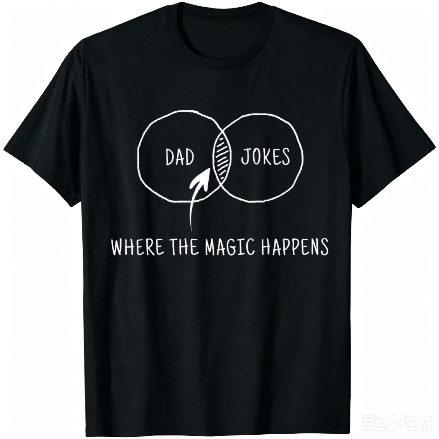 Dad Jokes Where The Magic Happens T-Shirt Casual Summer Top Cotton T Shirt Men Women Unisex Drop Shoulder Oversized Heavyweight
