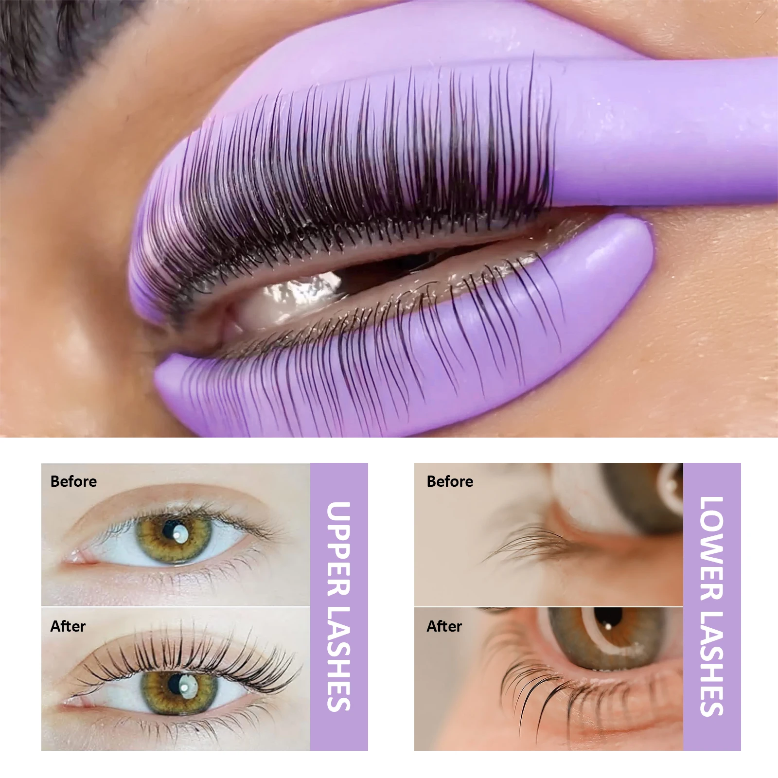 7 Paris wiederverwendbare Wimpernlift Schild Pad Wimpern Lockenstab Silikon Wimpernzange Zubehör Applikator Make-up-Tool