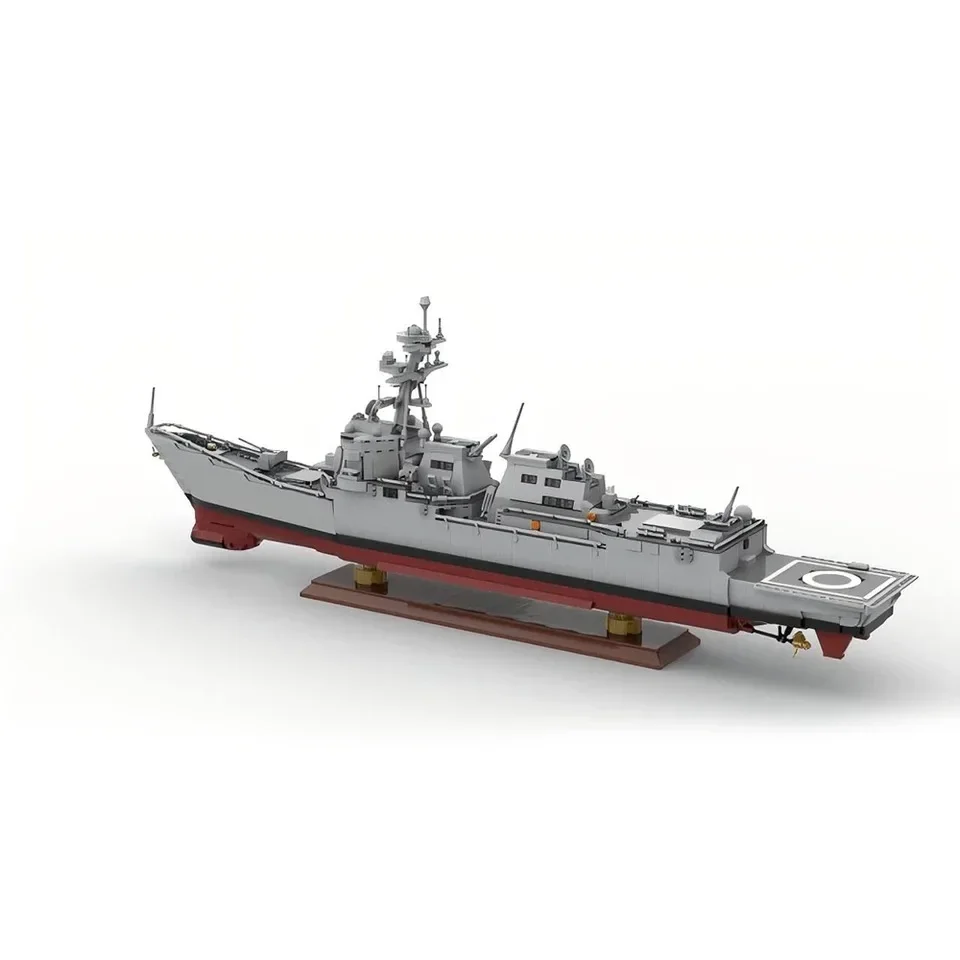 2733PCS 1/200 Arleigh Burke-class guided-missile destroyer Model World Military Building Blocks Zabawki dla dzieci Klocki Prezenty