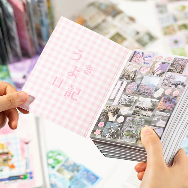 Mr Paper 30/60pcs Memory Crease Series Cut Film Sticker Book Japanese Stickers DIY Handbook Collage Greeting Card Envelope Dairy