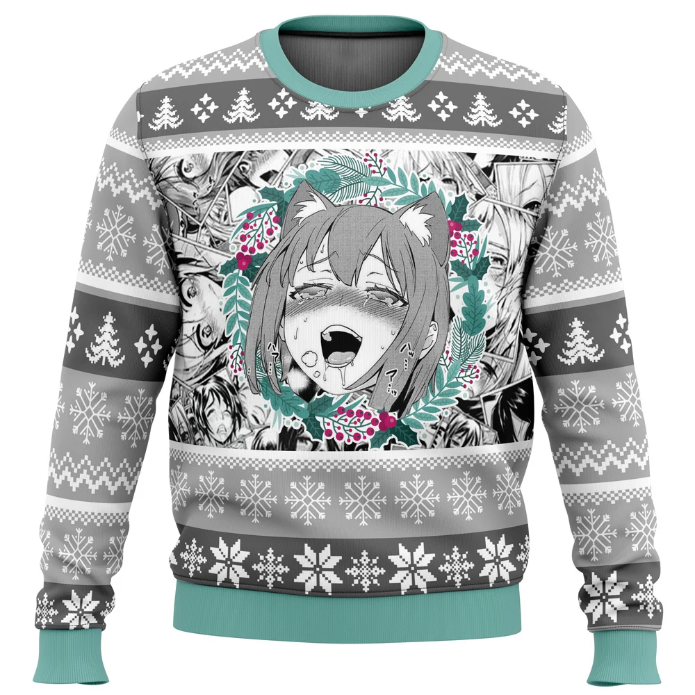 Divertido Anime que rodea regalos de Carnaval de Navidad Unisex Navidad Otoño Invierno Suéteres Ropa deportiva 3D