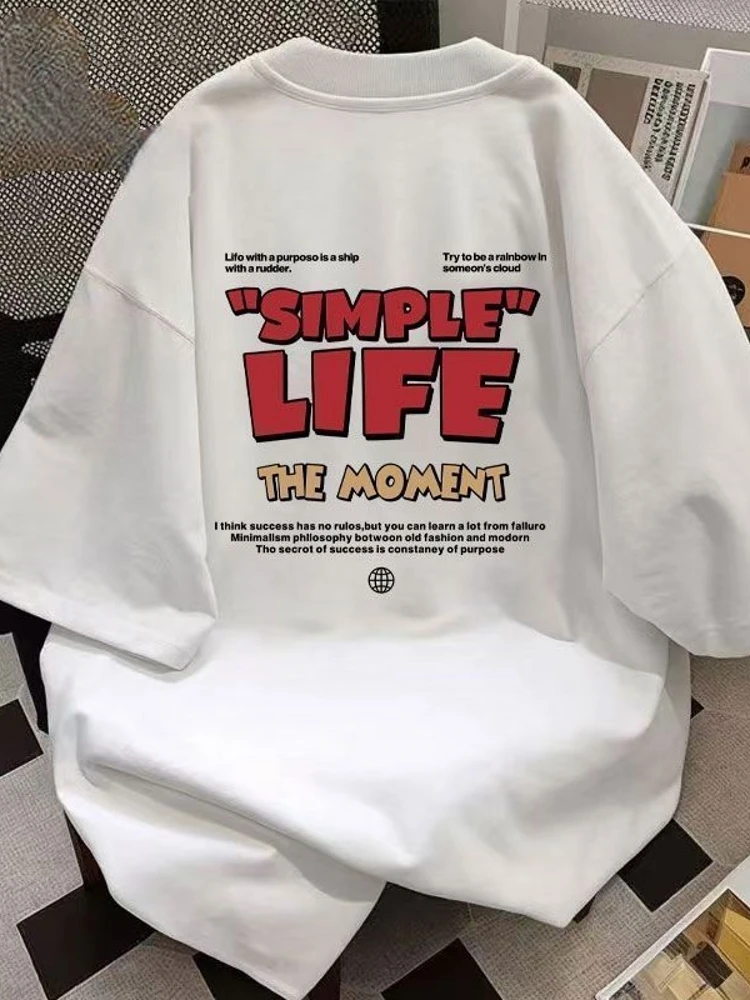 ピュアコットンストリートスタイル半袖tシャツ-男の子と女の子向け-半袖シャツ-シンプルでクールな香港スタイルトップス