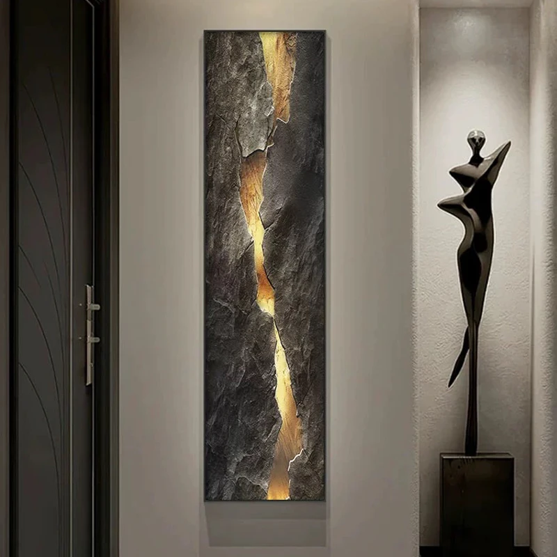 Modern LED Vertical Bar Home Decoration Wall Painting Lamp Entrance Lobby Dining Room Bedroom High-End Art Hanging Painting Lamp