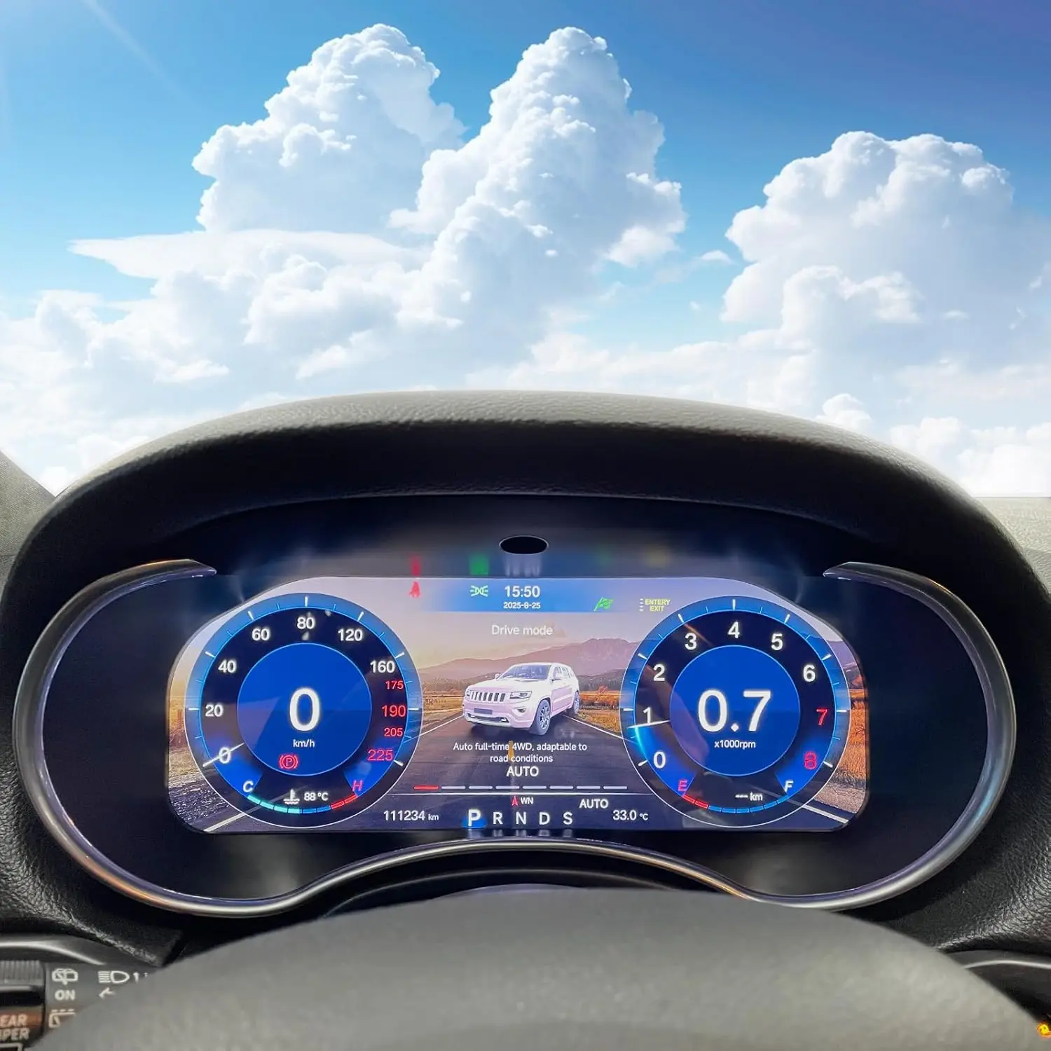 

Car LCD Dashboard Digital Cluster for Jeep Grand Cherokee (2014-2018) Digital Dash Replacement Digital Cluster Digital OTA UP