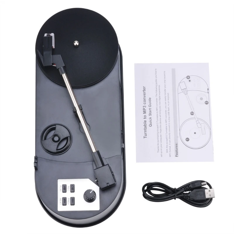 

EZCAP613P Record Player to MP3 Converter Turntable with Speed Option and USB Port Lightweighted 601E