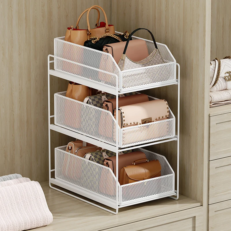 

Hanging Bag Organizer Ra Closet Storage Display elf Multi-Layered Bag Holder Wardrobe Dividers Home Organization Tool