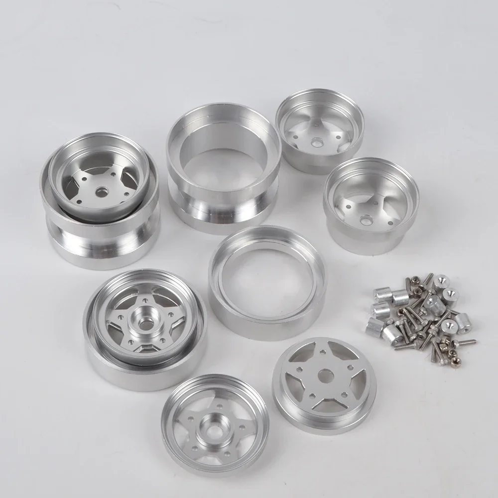 Aluminum Alloy Beadlock Wheel Rim Hub for Tamiya Frog Sand Scorcher Grasshopper Super Champ 1/10 RC Buggy Car Upgrade parts