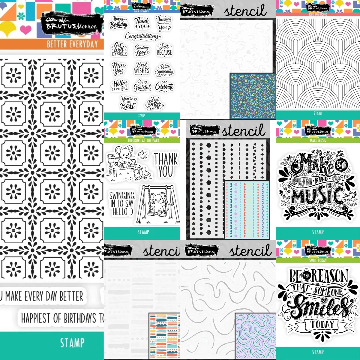 2026 JUNE NEW Smile Today Clear Stamps and Stencil For Scrapbook Diary Decoration Embossing Template DIY Greeting Card Handmade