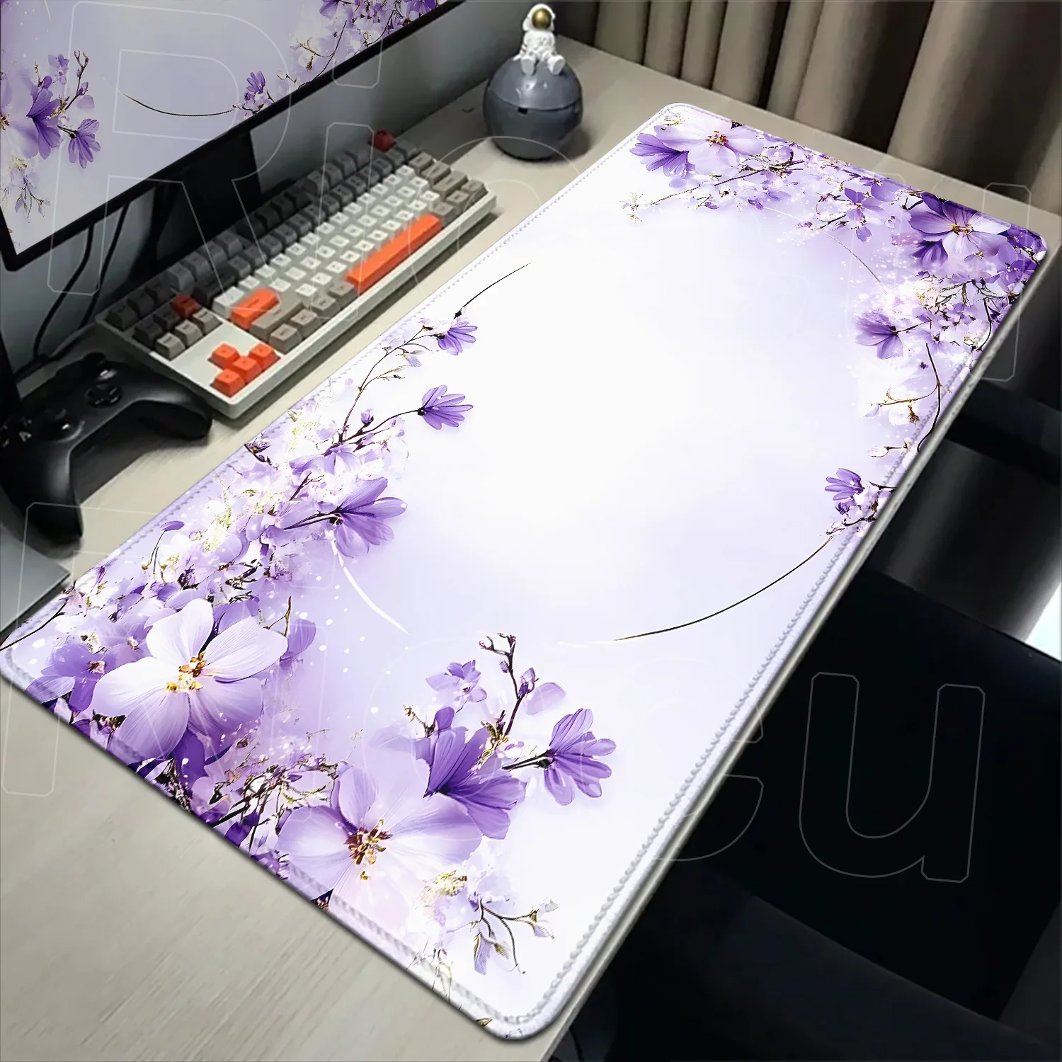 

Pretty Purple Flowers Mouse Pad PC Laptop Large Mousepad XXL 900x400 Playmat Soft Office Non-Slip Carpet Computer Cute Desk Mat