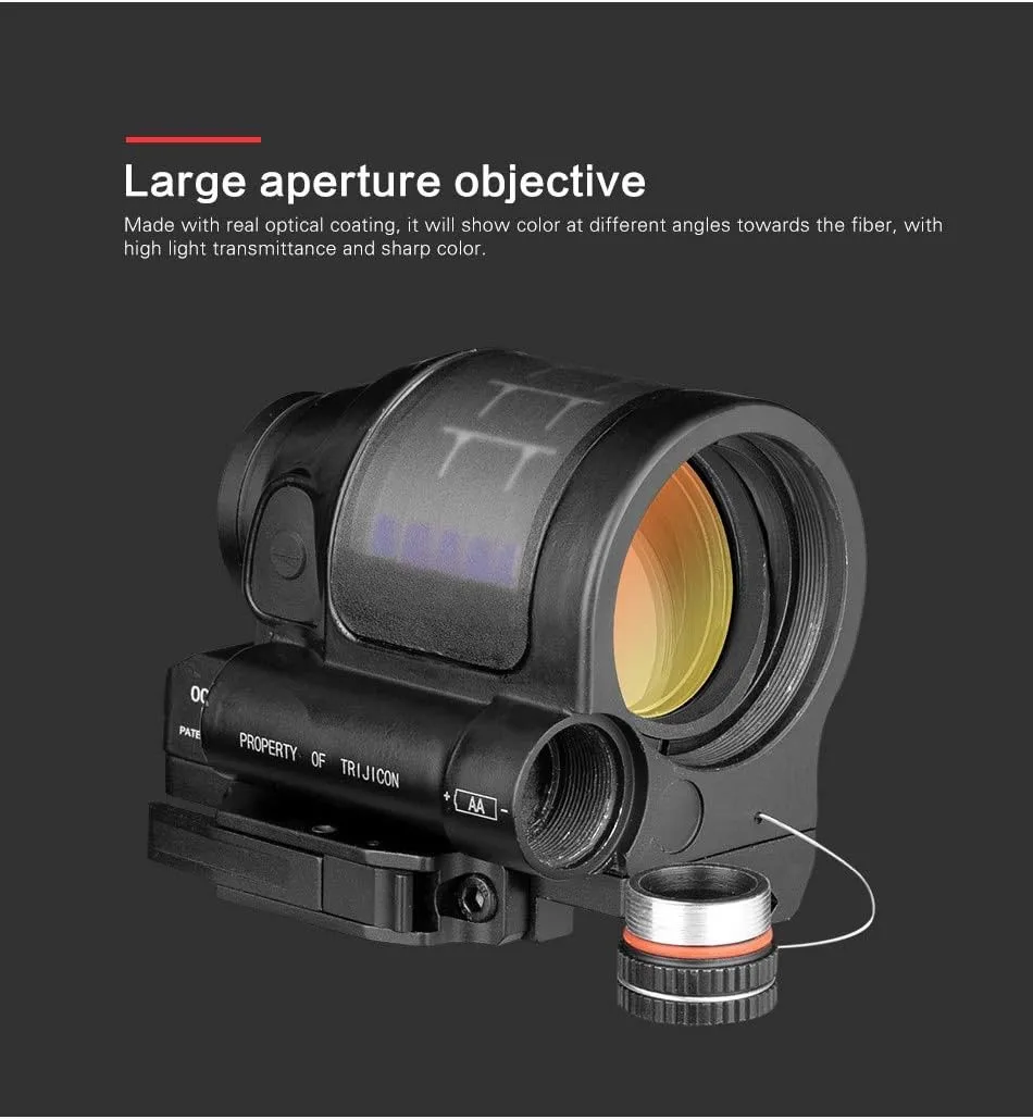 Mira réflex de caza, sistema de energía Solar, mira de punto rojo con montaje QD, óptica, mira de Rifle, 1x38