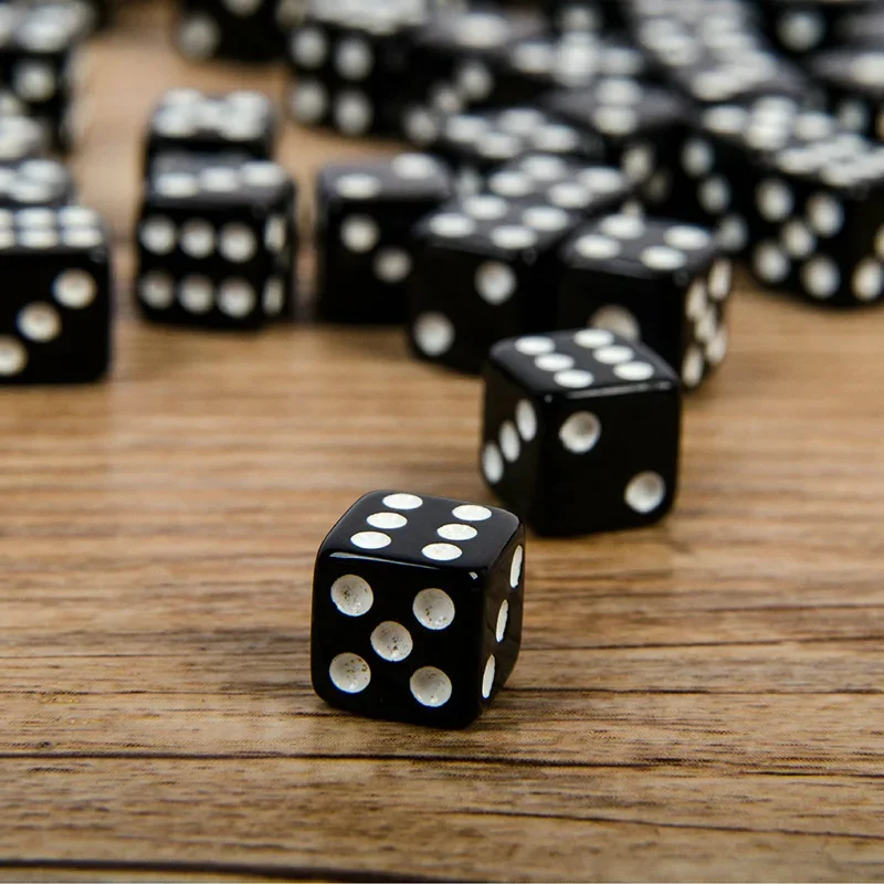 Wholesale 1000pcs Dots Dice 10mm Black White #10 Square Corner Wisdom Puzzle Cubes Graduation Thesis Plane Model Design Dice - view 3