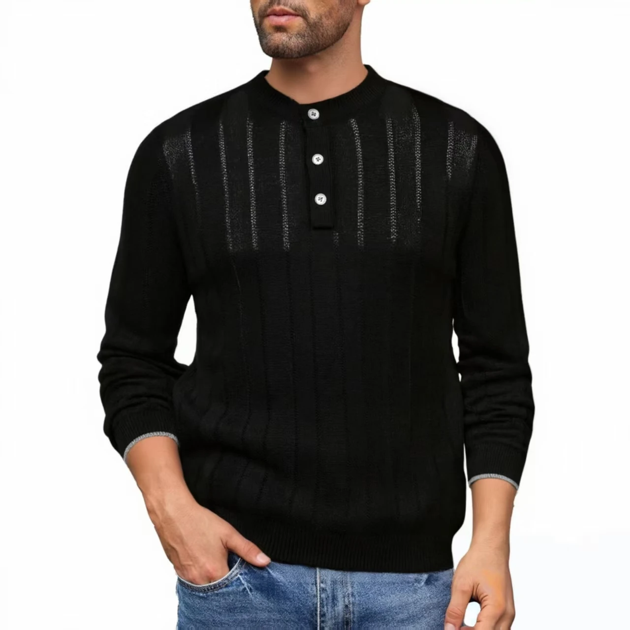 

Льняной вязаный свитер из лиоцелла, винтажный повседневный удобный 25, осенне-зимний текстурированный базовый топ из пряжи с цветочным принтом