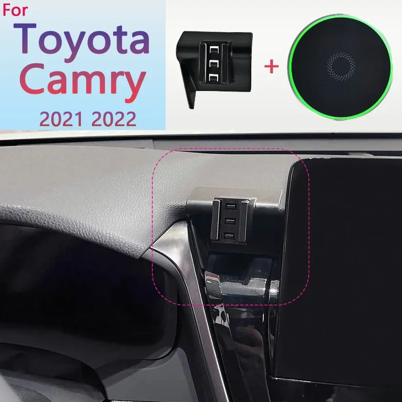 

Magnetic Car Phone Holder For Toyota Camry MK8 2021 2022 15W Wireless Charging Phone Stand MagSafe Base Car Accessories