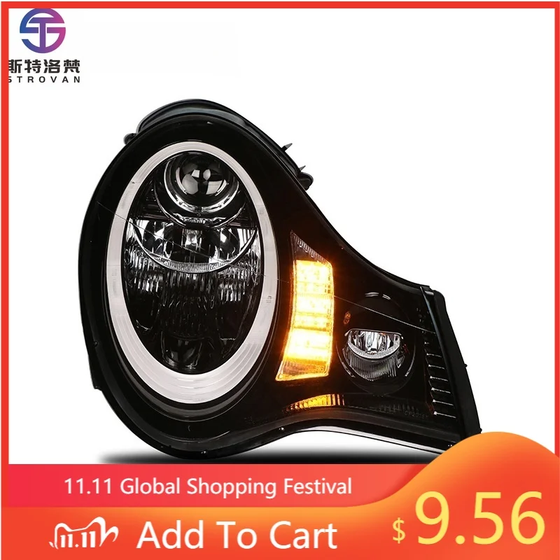 Deren High QualityNew 12V Upgrade LED Car Head Lamp for Porsches 996 Turbo 1999-2004 Front Lamp with 6000K Color Temperature