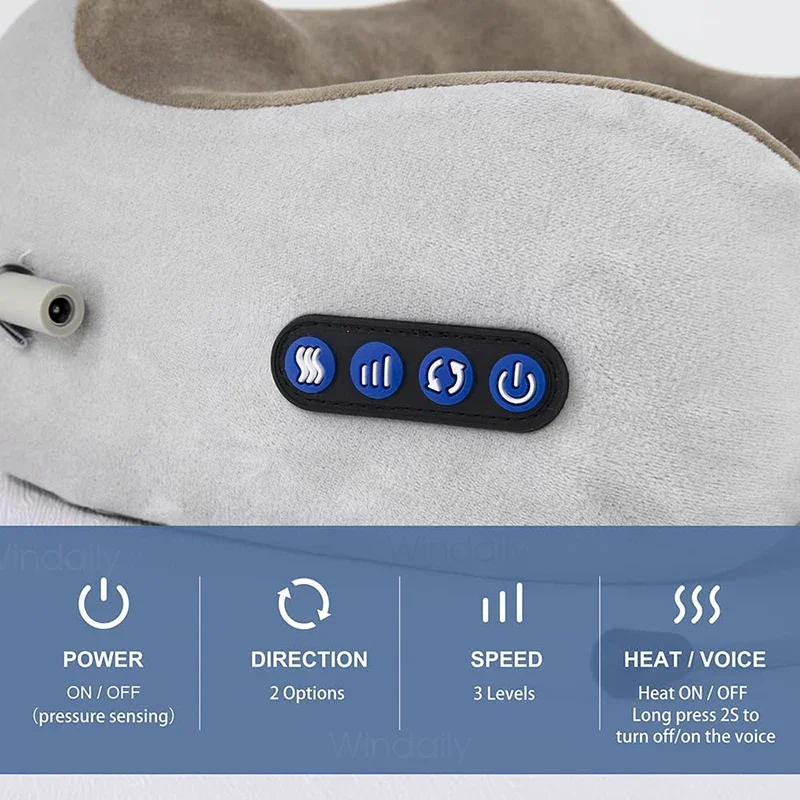 Close-up of the Electric Neck Massager's soft suede fabric