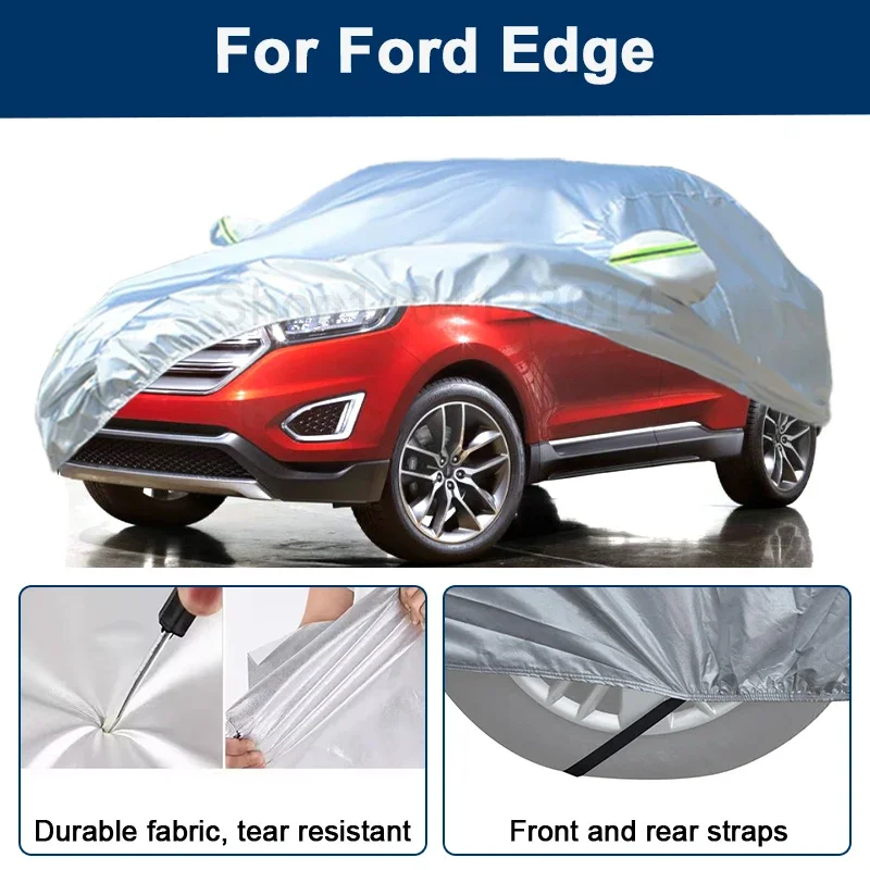 

Всепогодный чехол для автомобиля Ford Edge с отражающими полосами, водонепроницаемый, снегозащитный, пылезащитный, с защитой от УФ-излучения, аксессуар для экстерьера автомобиля