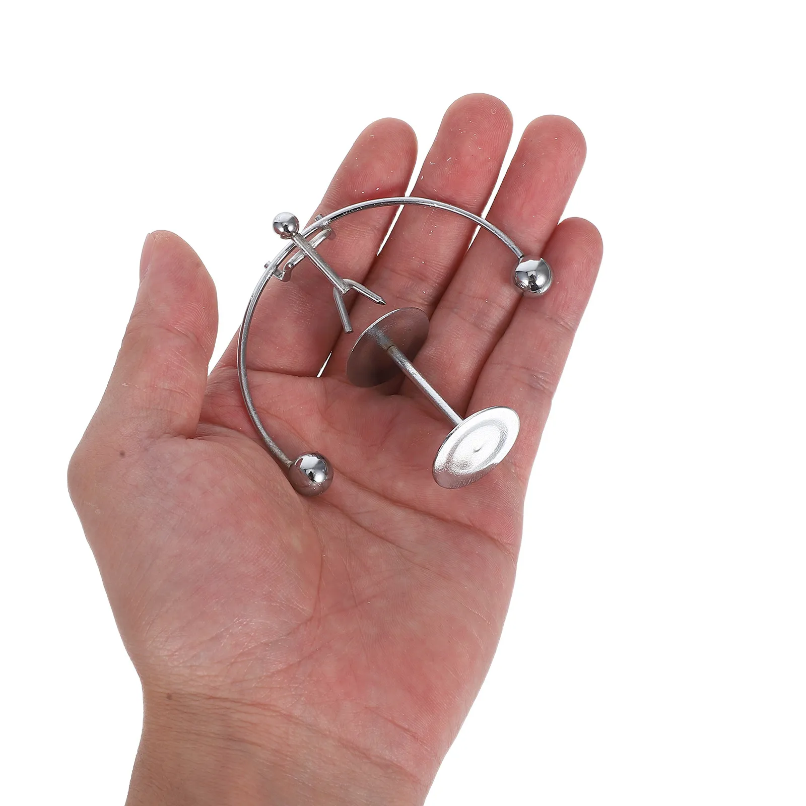 2Pcs Mini Iron Balance Sculpture Weightlifter Swing Physics Desk Art Science Decor Promotes Body Awareness