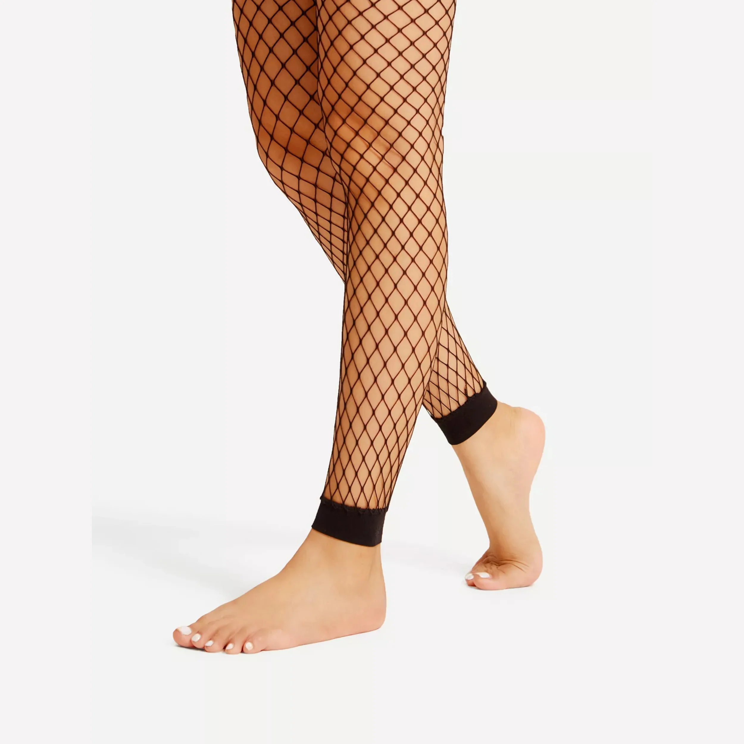 1 Pairs Women\'s Nine-Point Mesh Socks Sexy Hollow Fishnet Socks Nine-Point Leggings Mesh Socks