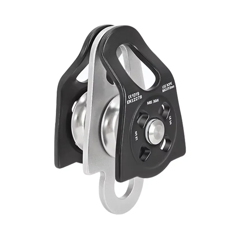 Fall Protection 36KN Double Pulley for Climbing Single Pulley for Fall Arrest Rappelling Rescue