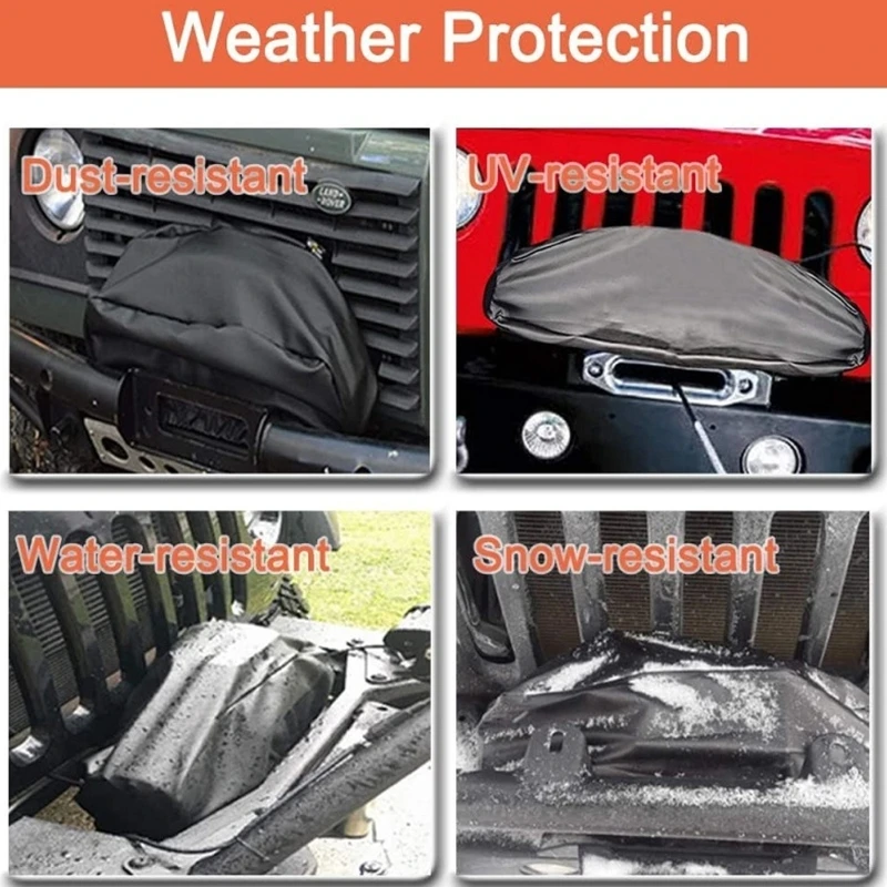 Dustproof Heavy Duty Winch Cover Tear Resistant Easy Installation