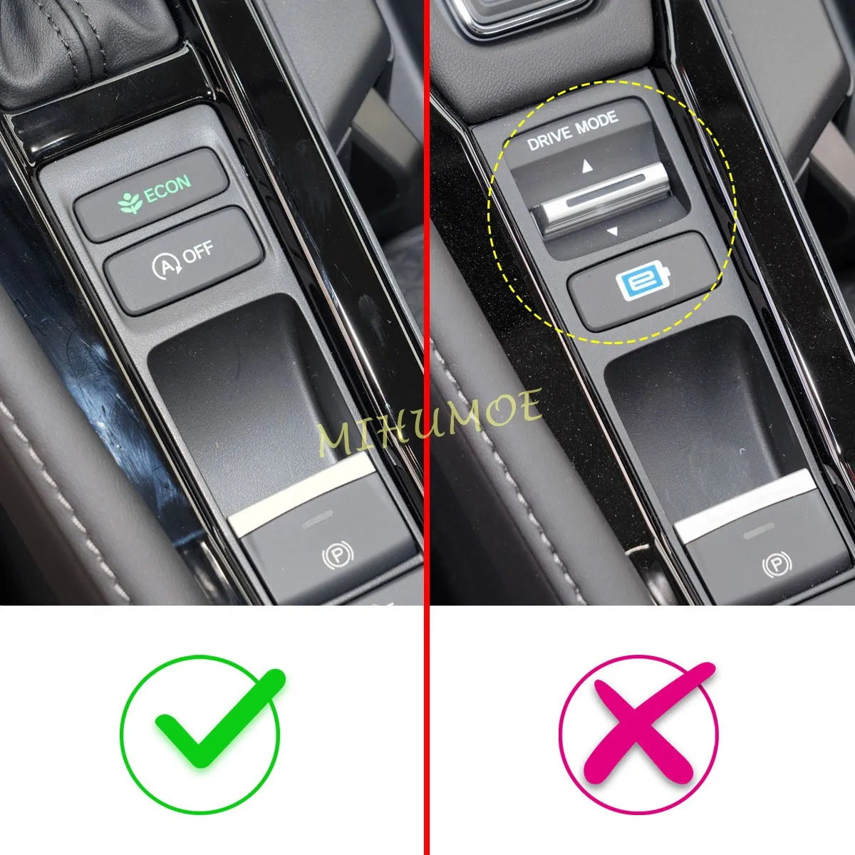 Center Console Gear Shift Panel Cover For 2023 2024 2025 Honda Accord 11th LX/EX Interior Carbon Fiber Trims