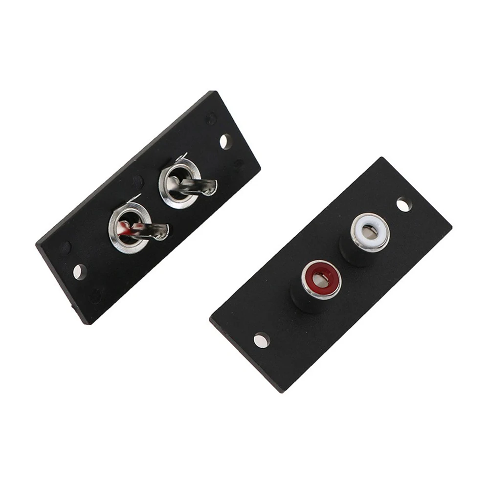 2 Stks/partij 2 Manier Koperen Kern Rca Terminal Wall Panel Plate Input Phono Chassis Socket Audio Av Adapter