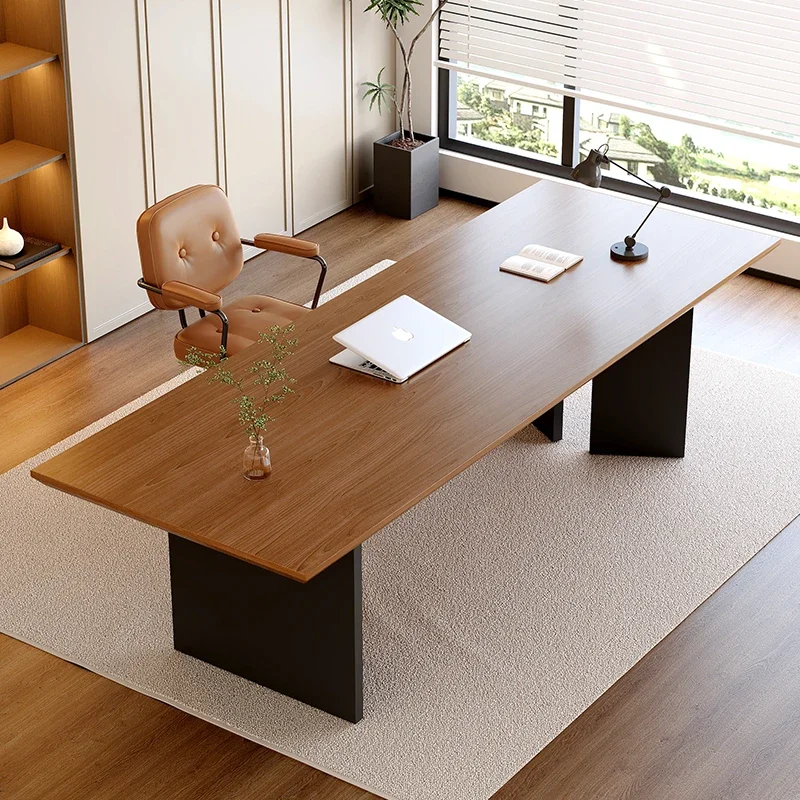 Modern Simple Office Desks Solid Wood Creative Study Table Computer Office Desks Executive Office Furniture Bureau Chambre FYOD