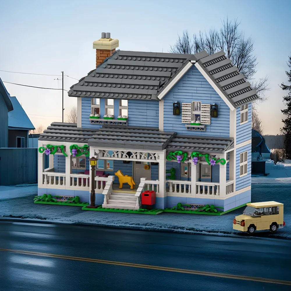 MOC Scena Filmowa Architektura Domu Gilmore Girls Klocki Model Małe Miasteczko Hotel Cegiełki DIY Zabawka do Składania dla Dzieci Prezent